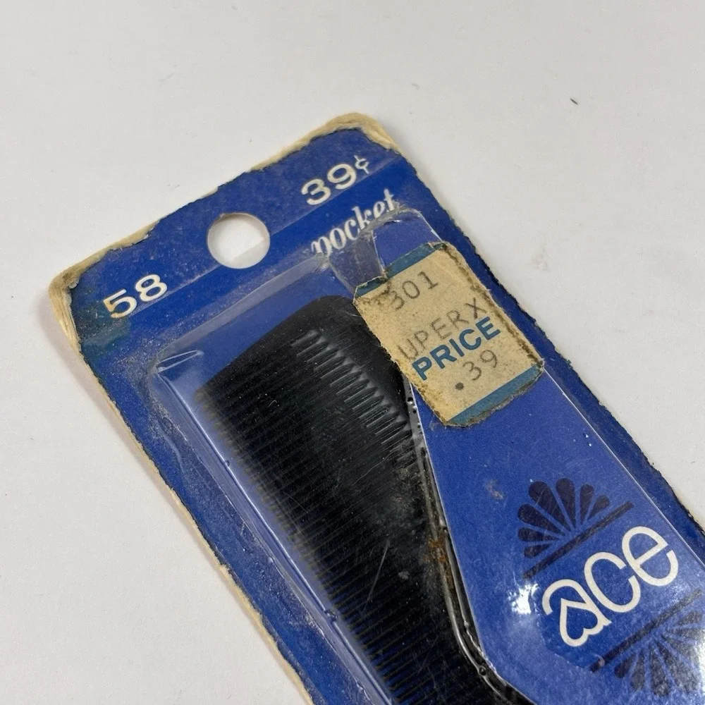 Ace Hard Rubber Pocket Comb #58 5